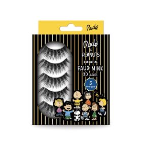 RUDE Peanuts Essential Faux Mink 3D Lashes - 5-pack (Option: 5 Multi-Pack)