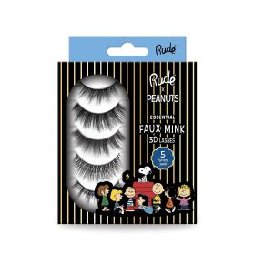 RUDE Peanuts Essential Faux Mink 3D Lashes - 5-pack (Option: 5 Variety Pack)