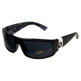 KHAN Sunglasses Wrap KNP8381 (Option: Black with White Designs)