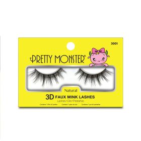 Pretty Monster Natural 3D Faux Mink Lashes (Option: 3001)