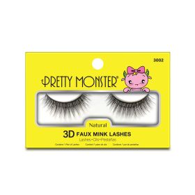 Pretty Monster Natural 3D Faux Mink Lashes (Option: 3002)