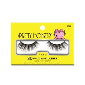 Pretty Monster Natural 3D Faux Mink Lashes (Option: 3008)