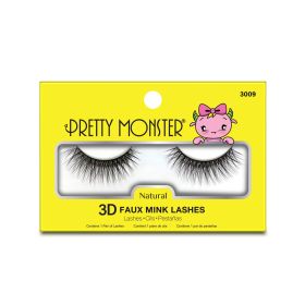 Pretty Monster Natural 3D Faux Mink Lashes (Option: 3009)