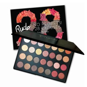 RUDE No Regrets! 28 Excuses Eyeshadow Palette (DC) (Option: Leo Shimmer)