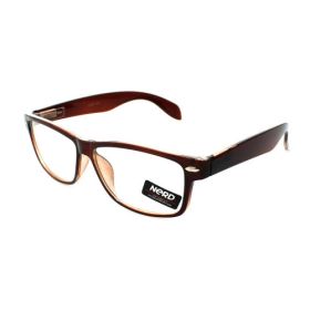 Nerd Fashion Glasses ND002 (Option: Brown)