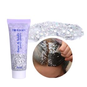 Body Glitter Gel Face Glitters Body Gel Sequins Shimmer Liquid Eyeshadow Holographic Cosmetic Laser Powder Festival Glitter Makeup (Color: 5)