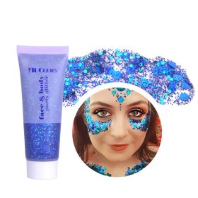 Body Glitter Gel Face Glitters Body Gel Sequins Shimmer Liquid Eyeshadow Holographic Cosmetic Laser Powder Festival Glitter Makeup (Color: 1)