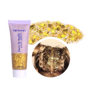 Body Glitter Gel Face Glitters Body Gel Sequins Shimmer Liquid Eyeshadow Holographic Cosmetic Laser Powder Festival Glitter Makeup (Color: 2)